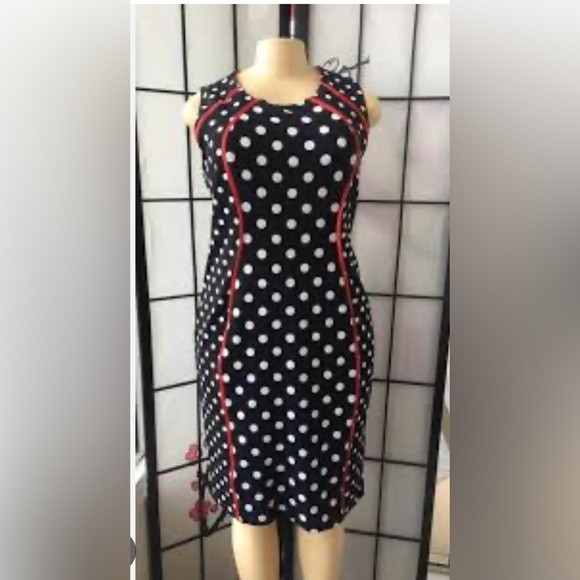 Shelby & Palmer Red and White Sheath Mini Dress - Picture 2 of 12